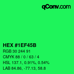 Color code: HEX #1EF45B | qconv.com