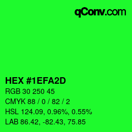 Color code: HEX #1EFA2D | qconv.com