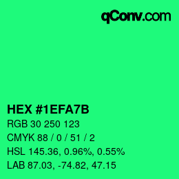 Color code: HEX #1EFA7B | qconv.com