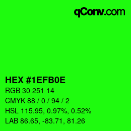 Color code: HEX #1EFB0E | qconv.com