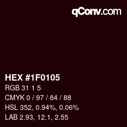 Color code: HEX #1F0105 | qconv.com