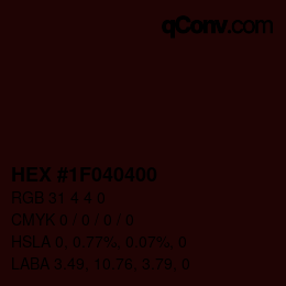 Farbcode: HEX #1F040400 | qconv.com
