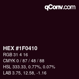 Color code: HEX #1F0410 | qconv.com