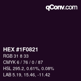 Color code: HEX #1F0821 | qconv.com