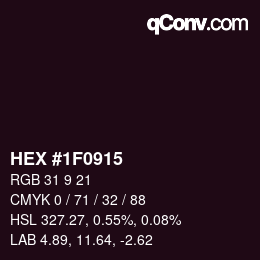 Color code: HEX #1F0915 | qconv.com