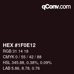 Color code: HEX #1F0E12 | qconv.com