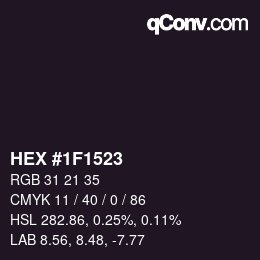 Código de color: HEX #1F1523 | qconv.com