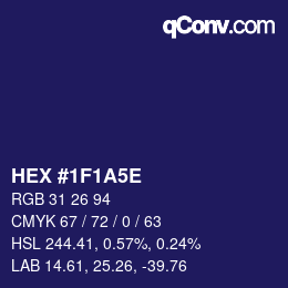 カラーコード: HEX #1F1A5E | qconv.com