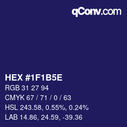 Código de color: HEX #1F1B5E | qconv.com