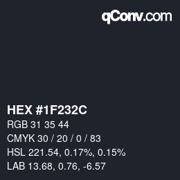 Color code: HEX #1F232C | qconv.com