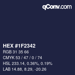 Color code: HEX #1F2342 | qconv.com