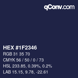 Color code: HEX #1F2346 | qconv.com