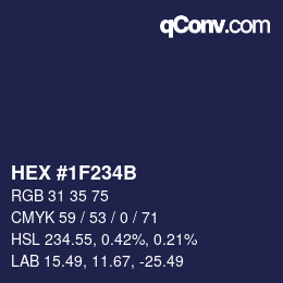 Color code: HEX #1F234B | qconv.com