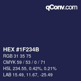 カラーコード: HEX #1F234B | qconv.com
