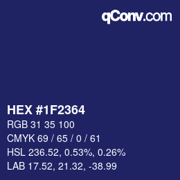 Color code: HEX #1F2364 | qconv.com