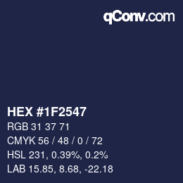 Color code: HEX #1F2547 | qconv.com