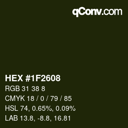 Color code: HEX #1F2608 | qconv.com