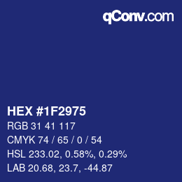 Color code: HEX #1F2975 | qconv.com
