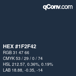 Color code: HEX #1F2F42 | qconv.com