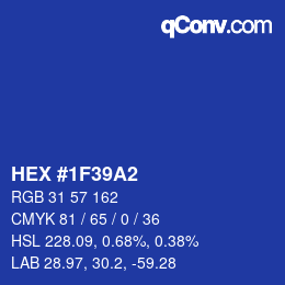 Color code: HEX #1F39A2 | qconv.com
