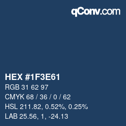 Color code: HEX #1F3E61 | qconv.com