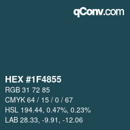 Color code: HEX #1F4855 | qconv.com