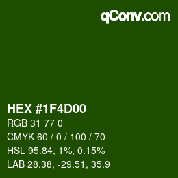 Código de color: HEX #1F4D00 | qconv.com