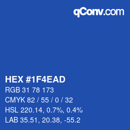 颜色代码: HEX #1F4EAD | qconv.com