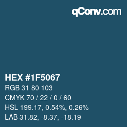 Color code: HEX #1F5067 | qconv.com
