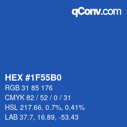 Color code: HEX #1F55B0 | qconv.com