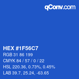 Color code: HEX #1F56C7 | qconv.com