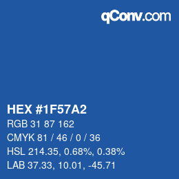 カラーコード: HEX #1F57A2 | qconv.com