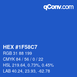 Color code: HEX #1F58C7 | qconv.com