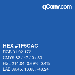 Color code: HEX #1F5CAC | qconv.com