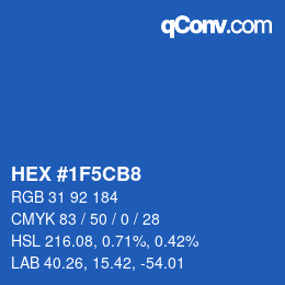 Color code: HEX #1F5CB8 | qconv.com