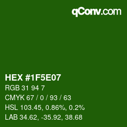 Color code: HEX #1F5E07 | qconv.com