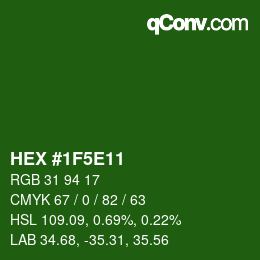 Color code: HEX #1F5E11 | qconv.com