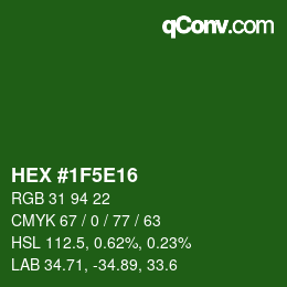 Color code: HEX #1F5E16 | qconv.com