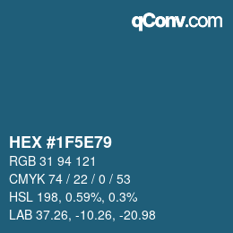 Color code: HEX #1F5E79 | qconv.com