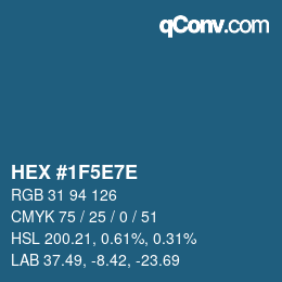 Código de color: HEX #1F5E7E | qconv.com