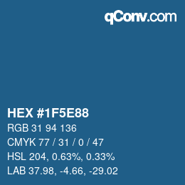 Color code: HEX #1F5E88 | qconv.com