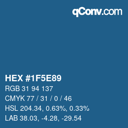 Color code: HEX #1F5E89 | qconv.com