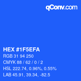Color code: HEX #1F5EFA | qconv.com