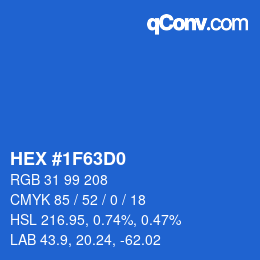 Color code: HEX #1F63D0 | qconv.com