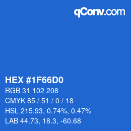 Color code: HEX #1F66D0 | qconv.com