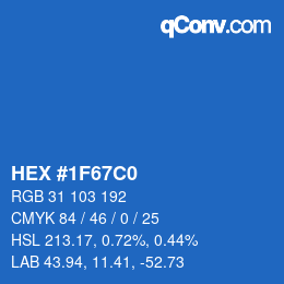 Color code: HEX #1F67C0 | qconv.com