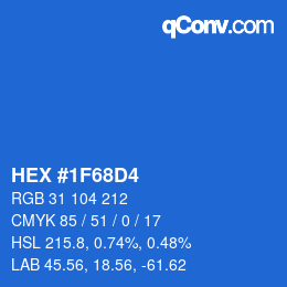 Color code: HEX #1F68D4 | qconv.com