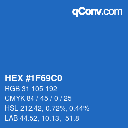 Color code: HEX #1F69C0 | qconv.com