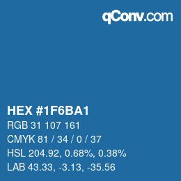 Color code: HEX #1F6BA1 | qconv.com