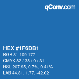 カラーコード: HEX #1F6DB1 | qconv.com